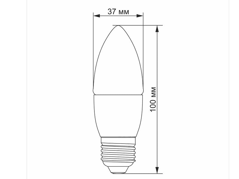 Світлодіодна лампа TITANUM C37 6 Вт E27 4100K 220 В (7369) - фото 3