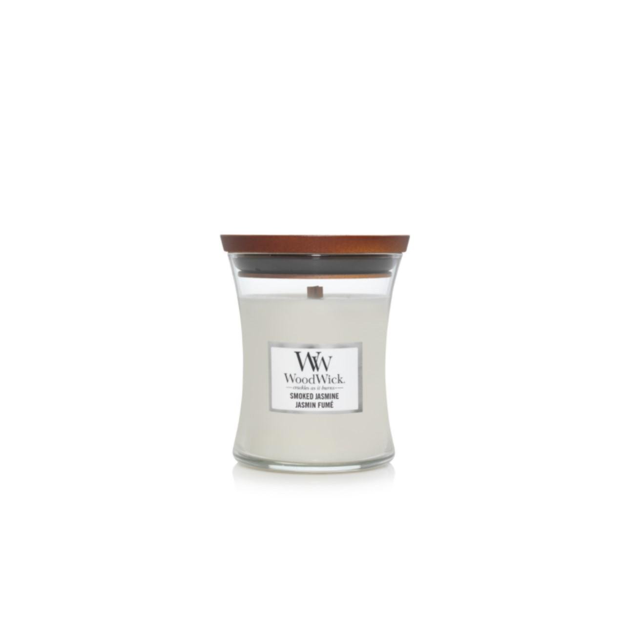 Ароматична свічка Woodwick Mini Smoked Jasmine з ароматом жасмину (98038E) - фото 1