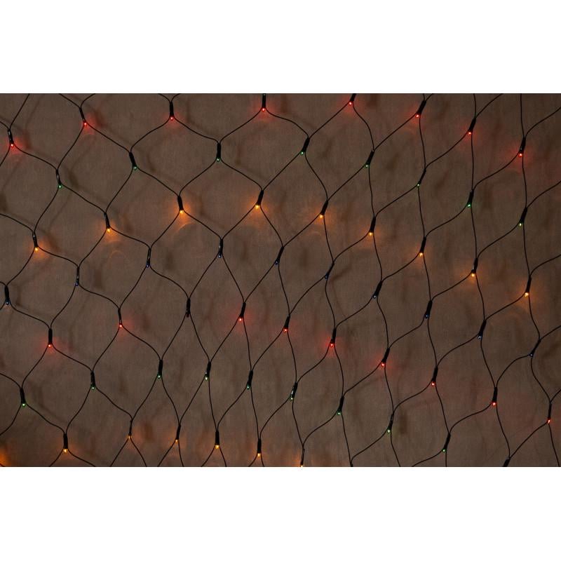 Гирлянда сетка с лампочками накаливания 2x2 м 384 шт. 8 режимов RGB IP44 (051236) - фото 1