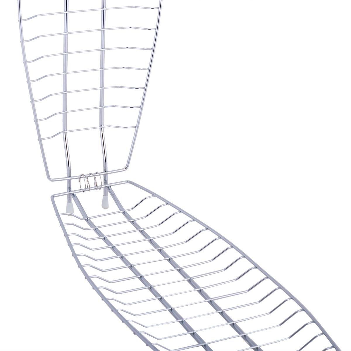 Решетка для рыбы с деревянной ручкой Скаут КМ-0708 из хромированной стали 36х12 см (150-84-0708) - фото 4 Решетка для рыбы с деревянной ручкой Скаут КМ-0708 из хромированной стали 36х12 см (150-84-0708) - фото 4