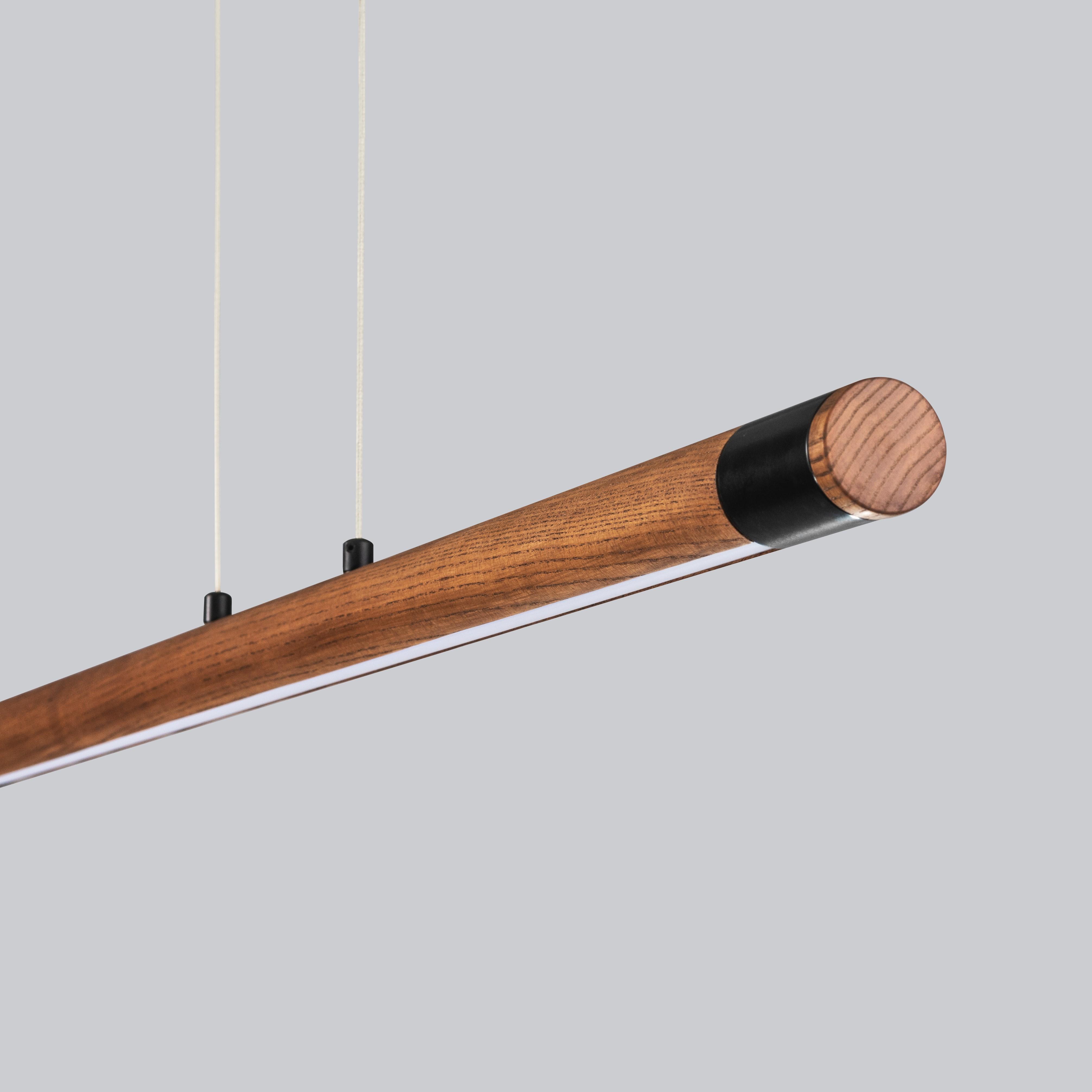 Люстра LED в стиле лофт Gaff Design Line Black walnut - фото 9