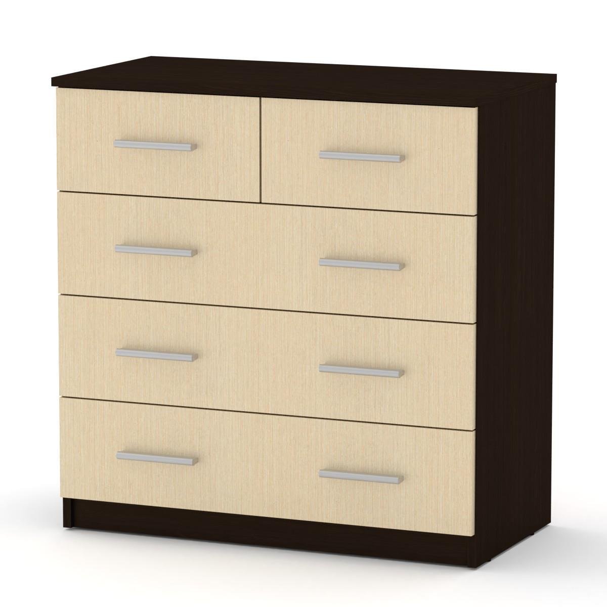 Комод на телескопических направляющих Компанит 2+3П Венге комби - фото 1 Комод на телескопических направляющих Компанит 2+3П Венге комби - фото 1