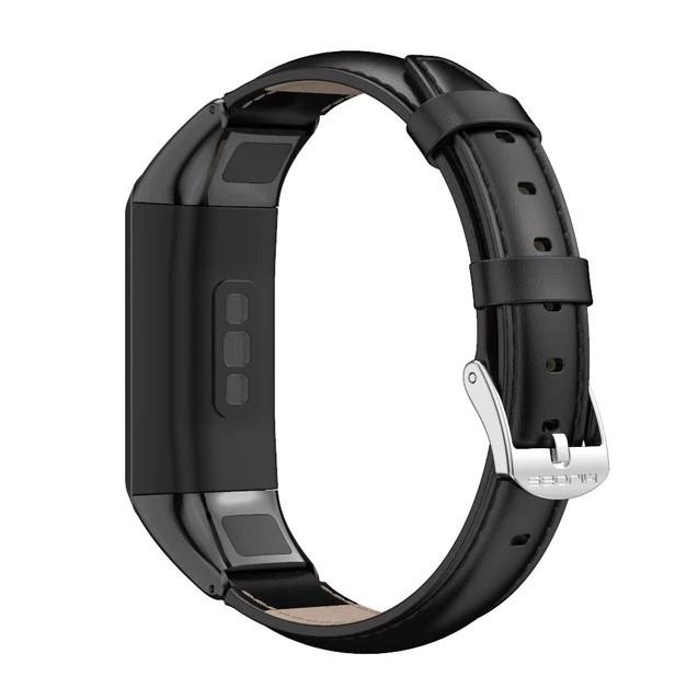 Кожаный ремешок Primo Mijobs для фитнес браслета Huawei Band 4 Black (1238334363)