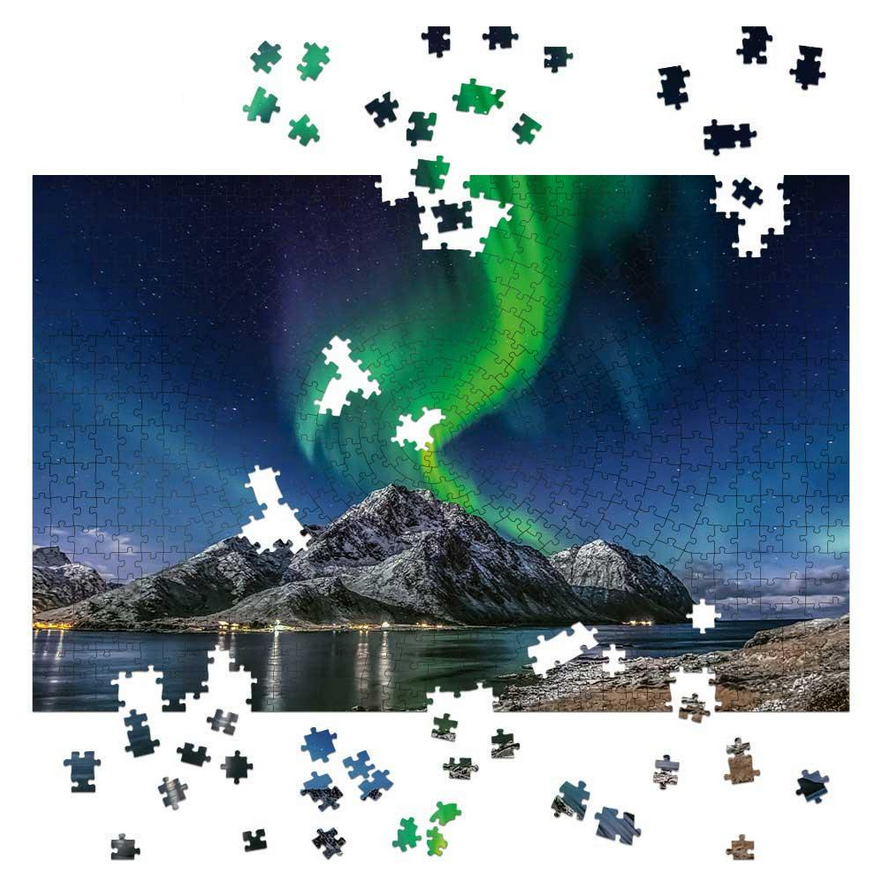 Пазл деревянный фигурный TheGravix Северное Сияние 630 деталей