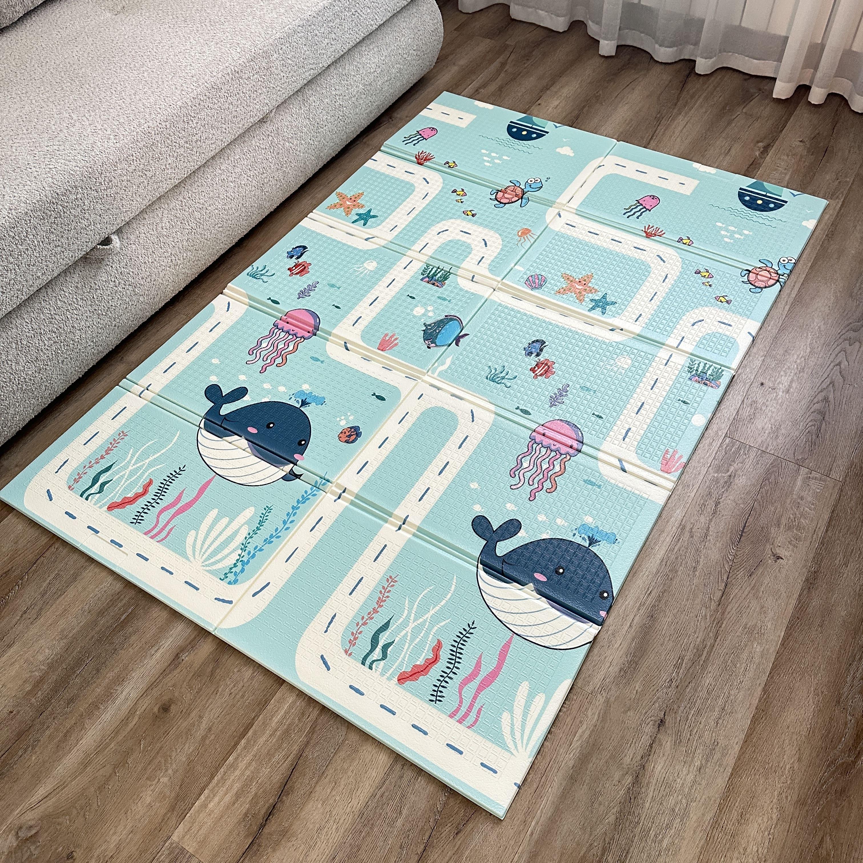 Термоковрик детский Дорога-Мишка двухсторонний 180х120х1 см (Web3)