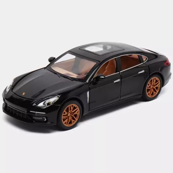 Игрушечная машинка-модель металлическая Porsche Panamera 1:24 инерционная со светом и звуком Черный (35245501)