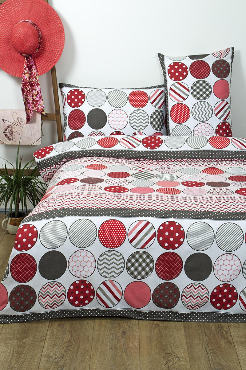 Комплект постільної білизни Lotus Maki ранфорс євро Червоний (27569)