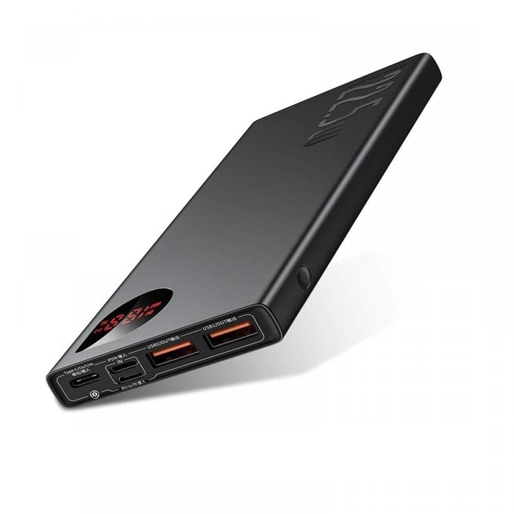 Повербанк BASEUS Adaman Metal Digital Display QC 22.5W 10000 mAh Black (25397390) Повербанк BASEUS Adaman Metal Digital Display QC 22.5W 10000 mAh Black (25397390)
