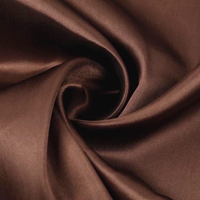 Тканина атлас LuxFabric 115 г/м² 1,5 м 1 м Коричневий (ТП1501а08)