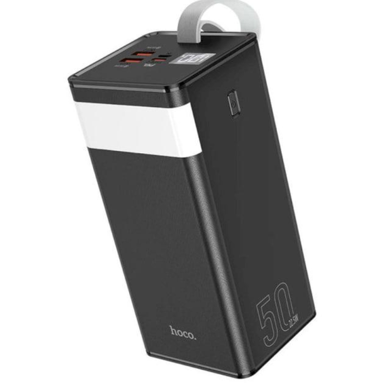 Повербанк Hoco J86A 2USB/1Type-C Powermaster QC3.0+PD3.0 50000 mAh 22,5W с быстрой зарядкой/фонарем Черный (534232)