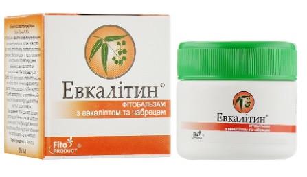 Фітобальзам при застуді з евкаліптом і чебрецем Эвкалитин 20 мл (4820159301645)