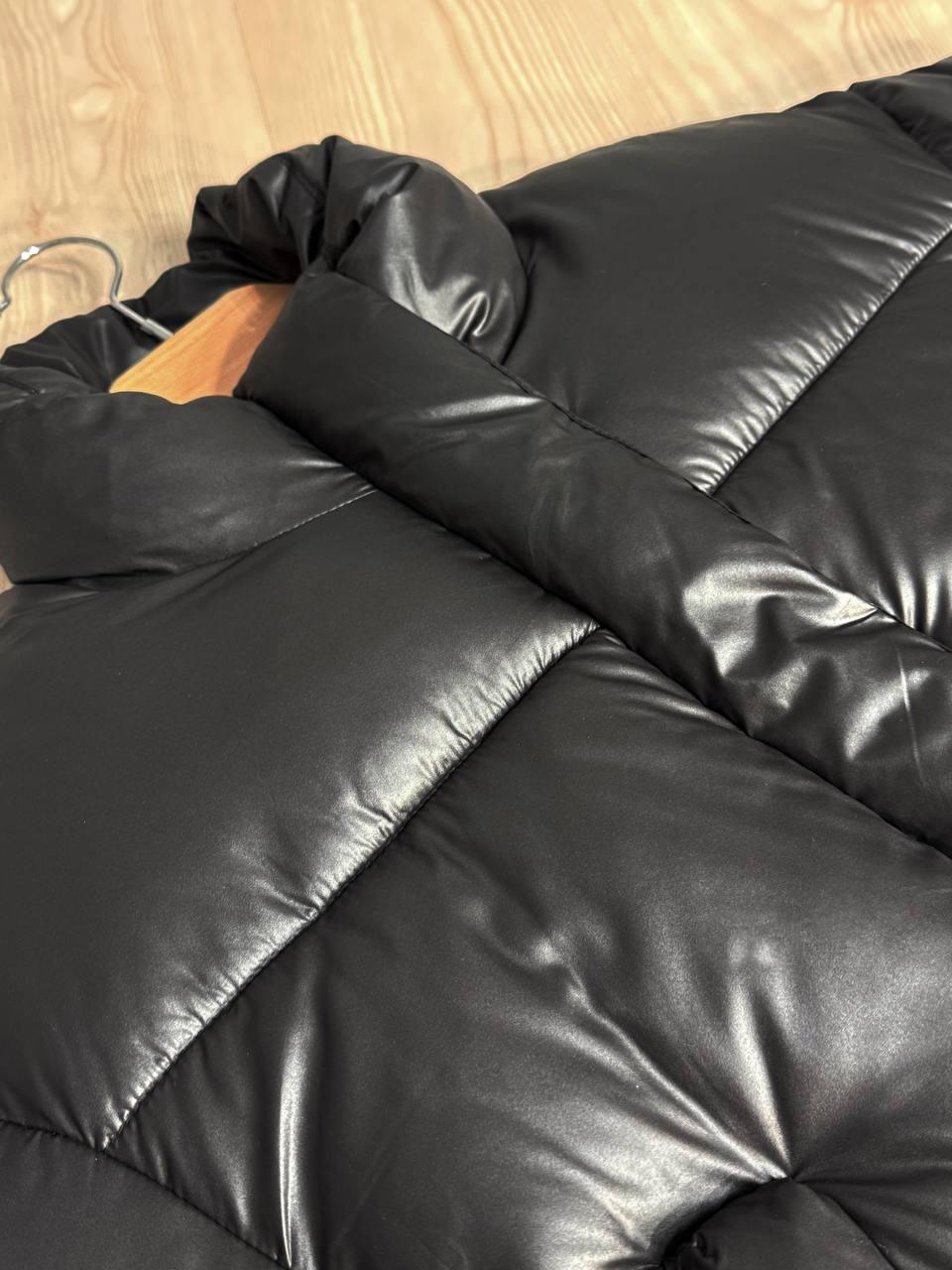 Куртка женская HAIZIYUAN 8606 короткая пуффер с воротником XL Черный (4791) - фото 8 Куртка женская HAIZIYUAN 8606 короткая пуффер с воротником XL Черный (4791) - фото 8