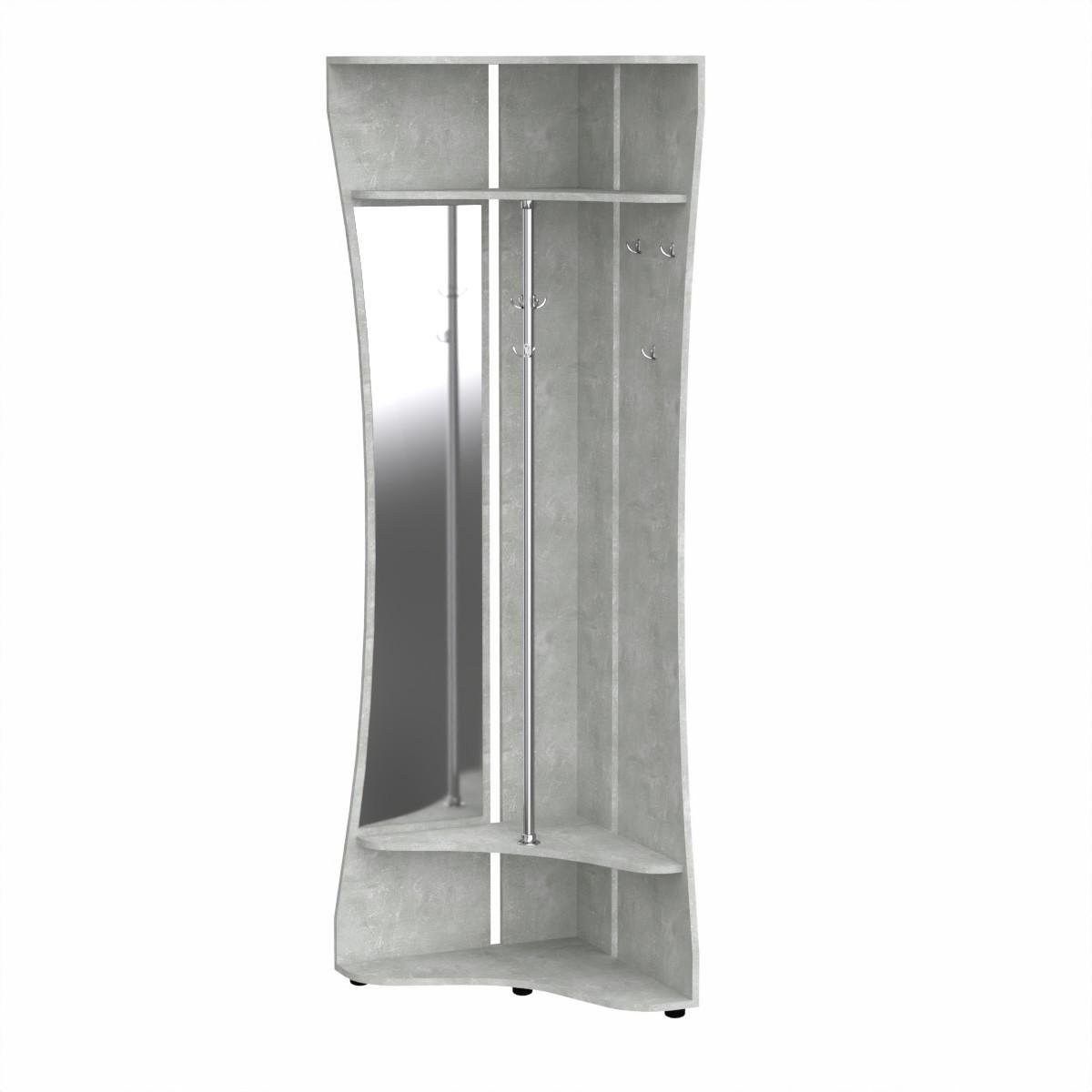 Прихожая с вешалкой угловая Компанит Мария 202,6х60х60 см Ателье светлый (26620800)