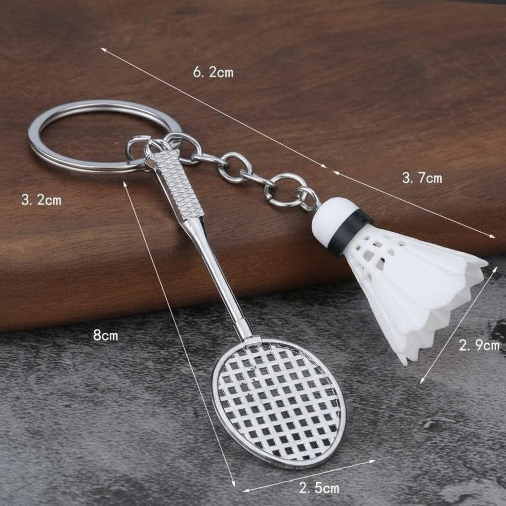 Брелок для ключей Бадминтон с воланчиком металлический Белый (99_7_0_1С) - фото 15 Брелок для ключей Бадминтон с воланчиком металлический Белый (99_7_0_1С) - фото 15