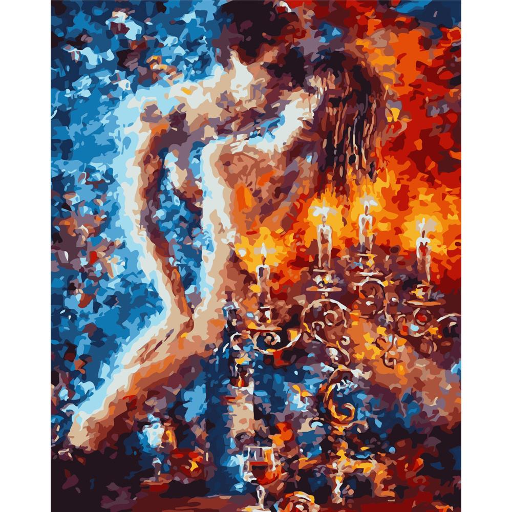 Картина по номерам Strateg Премиум Свечи любви 40x50 см (GS404)