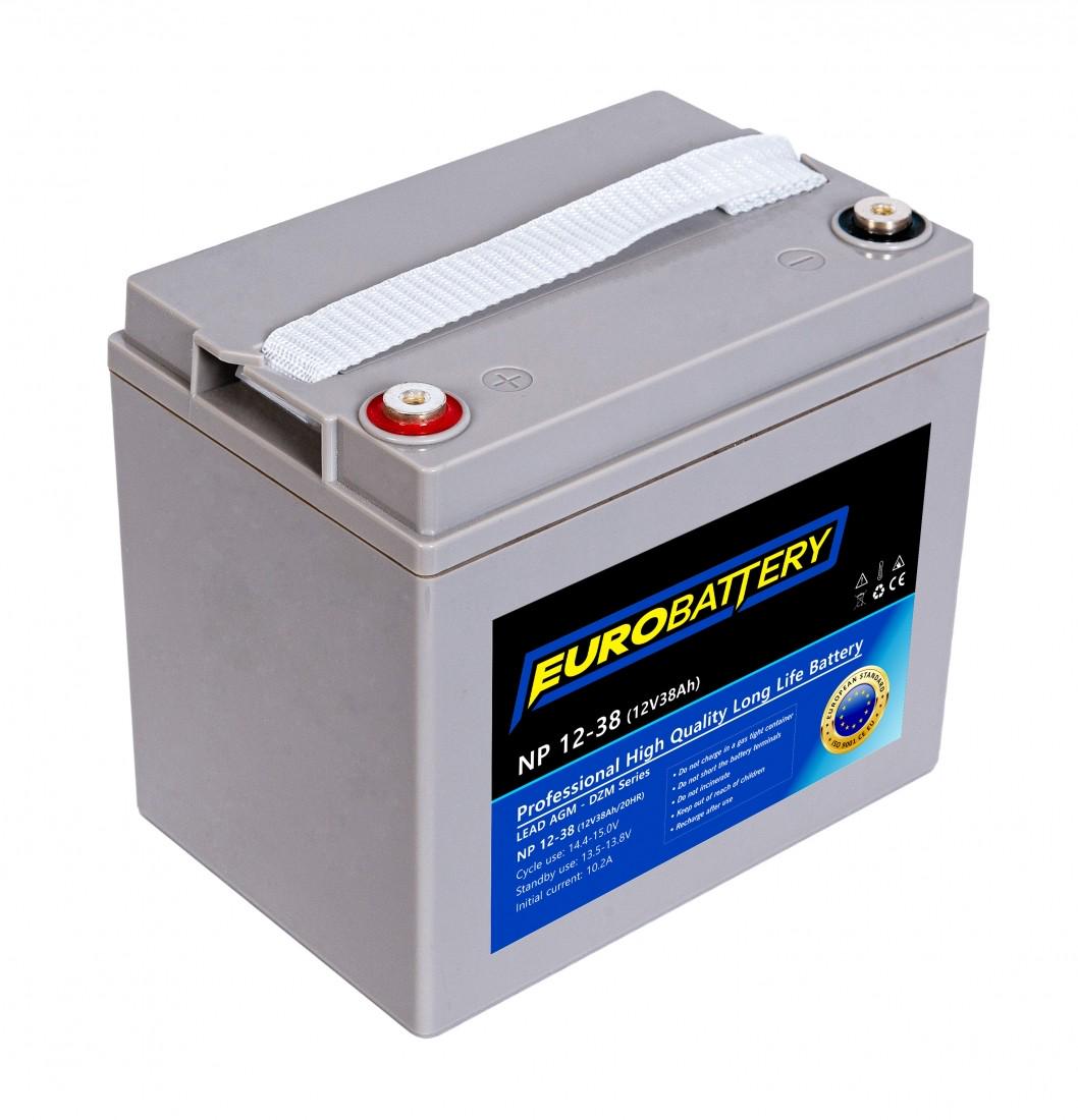 Аккумулятор для ИБП EuroBattery AGM NP 12-38 DZM 12V 38Ач (846) - фото 1