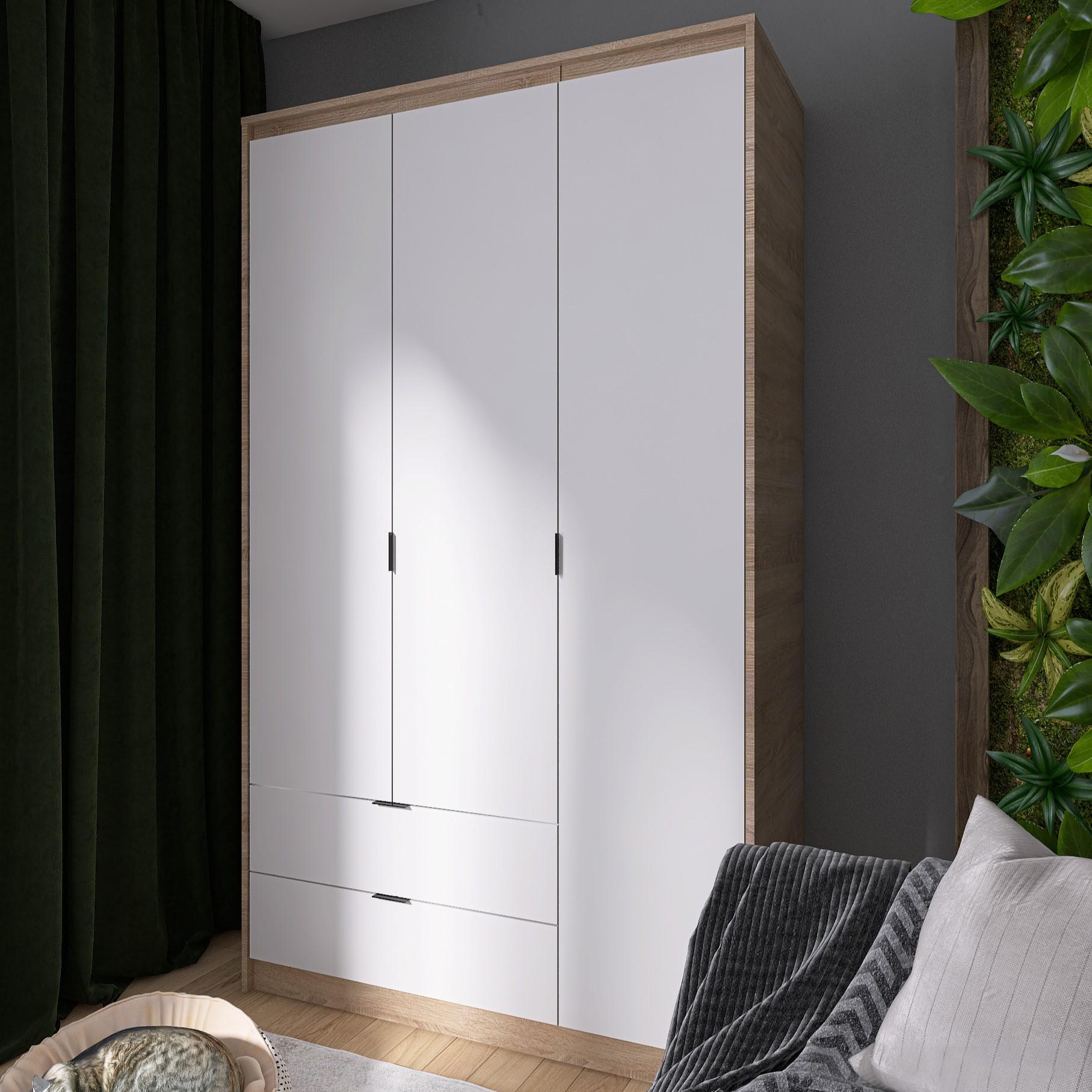 Шкаф Everest Сити 1200 1202х500х2046 мм Сонома/Белый (11431) - фото 9 Шкаф Everest Сити 1200 1202х500х2046 мм Сонома/Белый (11431) - фото 9