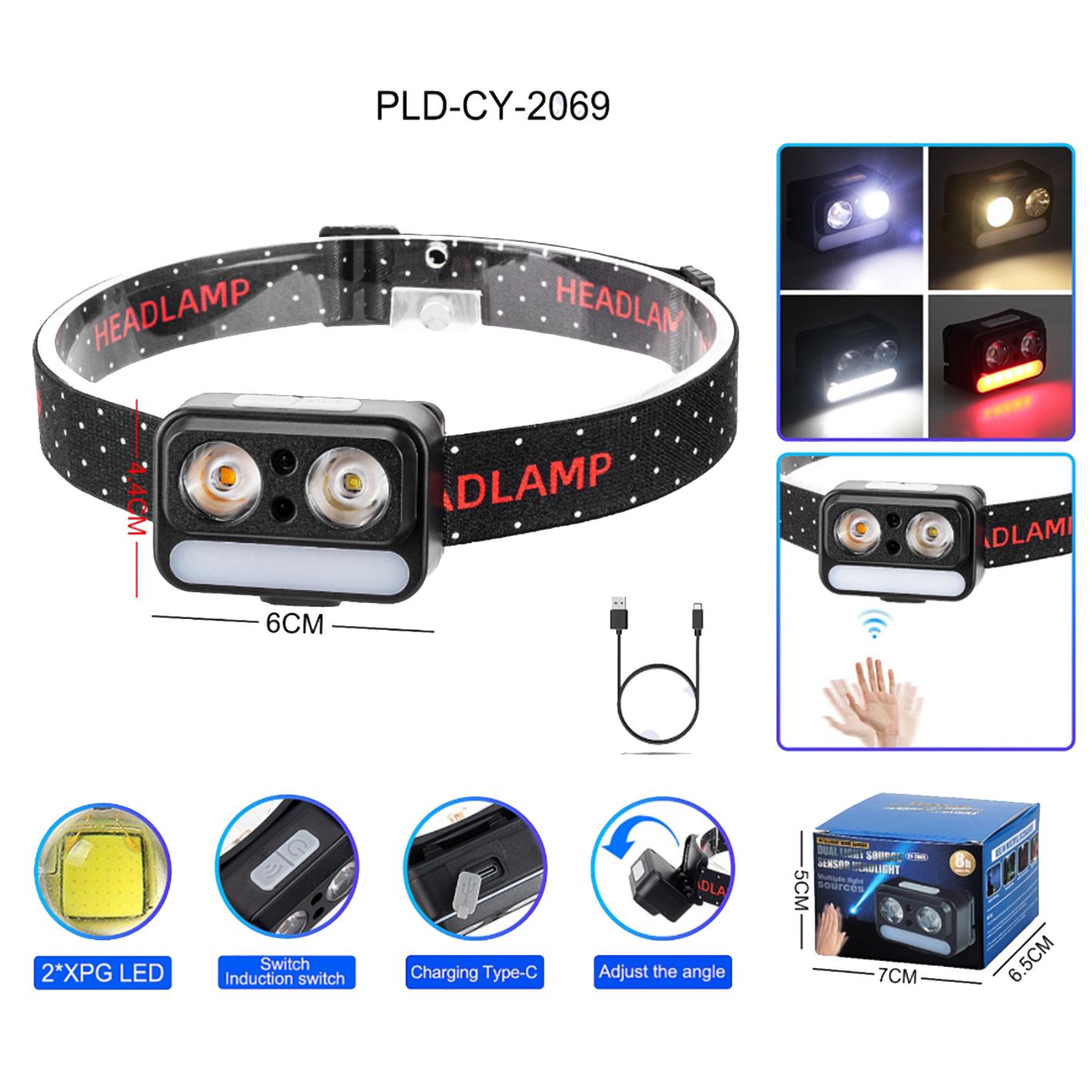 Ліхтар налобний 2069-XPG/XPG/5SMD Motion sensor USB-C Black (10897) - фото 3 Ліхтар налобний 2069-XPG/XPG/5SMD Motion sensor USB-C Black (10897) - фото 3