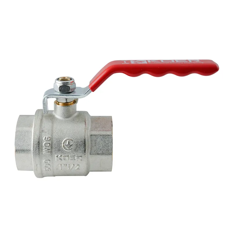 Кран шаровый ГГВ KOER Extreme KE.214-40 1 1/2" FF рычаг ручка красная (KR5748)