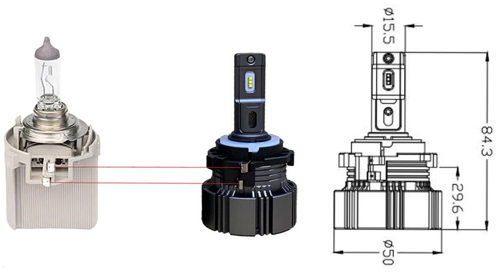 Світлодіодні LED лампи головного світла ZES G7D06 5000Lm 40Watt (G7D06) - фото 6 Світлодіодні LED лампи головного світла ZES G7D06 5000Lm 40Watt (G7D06) - фото 6