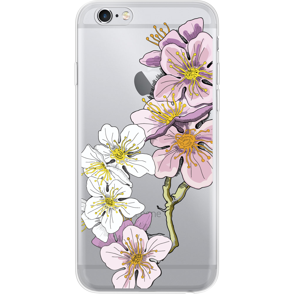 Чехол Boxface iPhone 6 Cherry Blossom Прозрачный силикон (24523-cc4-24523)
