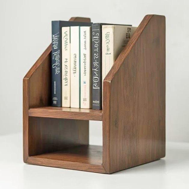 Полка книжная настольная из дерева Линчан Корица (КПА-043033)
