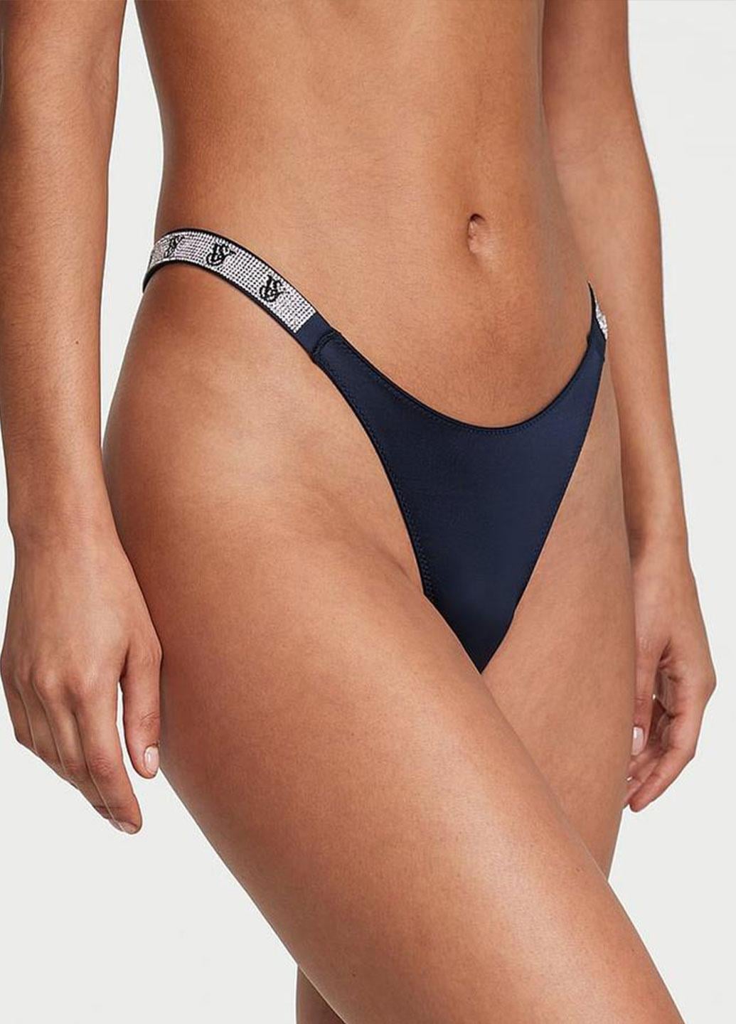Трусики женские со стразами Victoria's Secret Very Sexy S Синий (7040000904507QD2S)