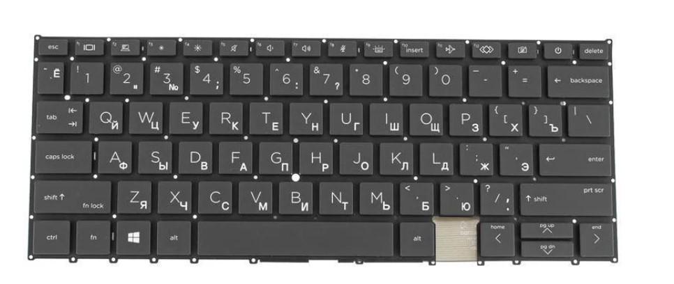 Клавиатура для ноутбука HP EliteBook X360 1030 G8 rus/без кадра/подсветка клавиш Black (179680)