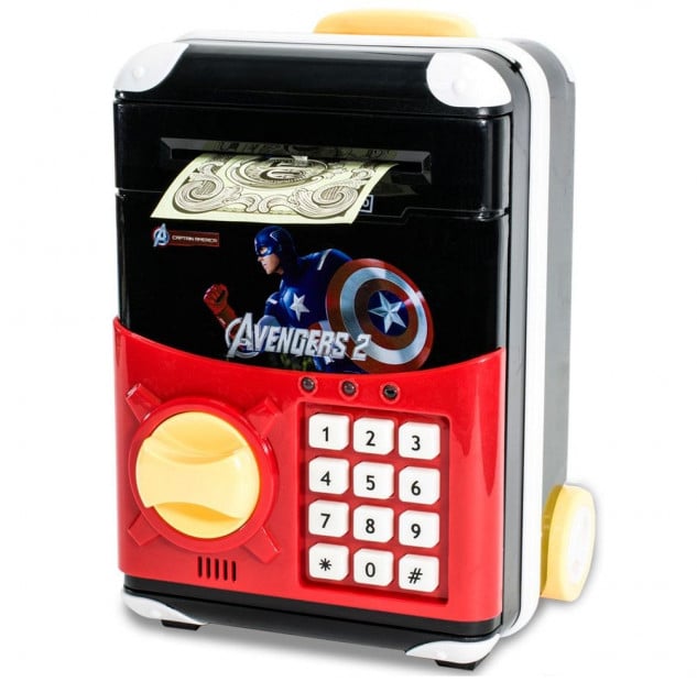 Копилка-сейф Joy Toy Капитан Америка с кодовым замком Копилка-сейф Joy Toy Капитан Америка с кодовым замком