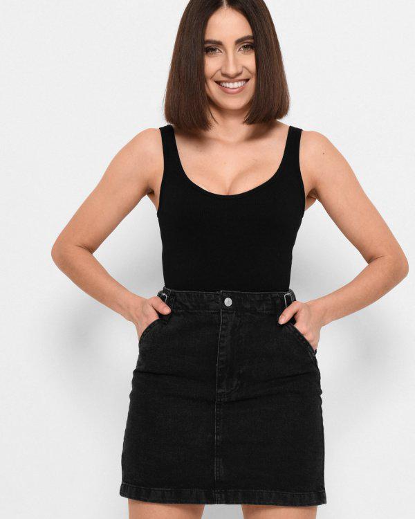 Спідниця джинсова Levure -31862-8 S Чорний (2000002405498) - фото 1 Спідниця джинсова Levure -31862-8 S Чорний (2000002405498) - фото 1