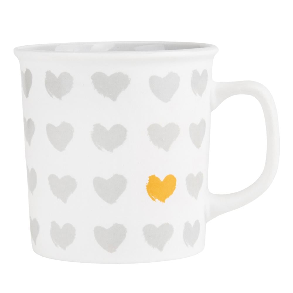 Набор кружек керамических Elisey Gold heart 400 мл 4 шт. Белый (9070-007)