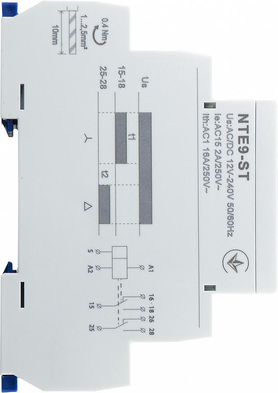 Реле часу Аско NTE9-ST 16А 12-240В AC/DC 1с-10хв (A0010240010) - фото 5