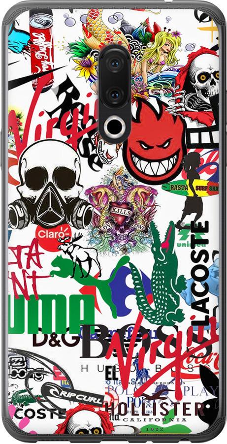 Чехол на Meizu 15 Many different logos (4022u-1472-42517) Чехол на Meizu 15 Many different logos (4022u-1472-42517)