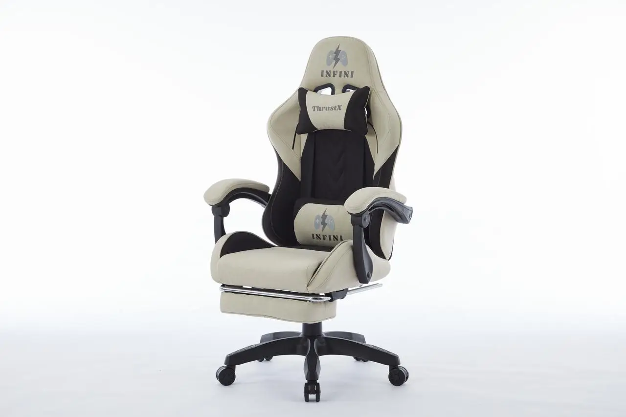 Кресло геймерское тканевое Infiny Dzhoystyk Бежевый - фото 3
