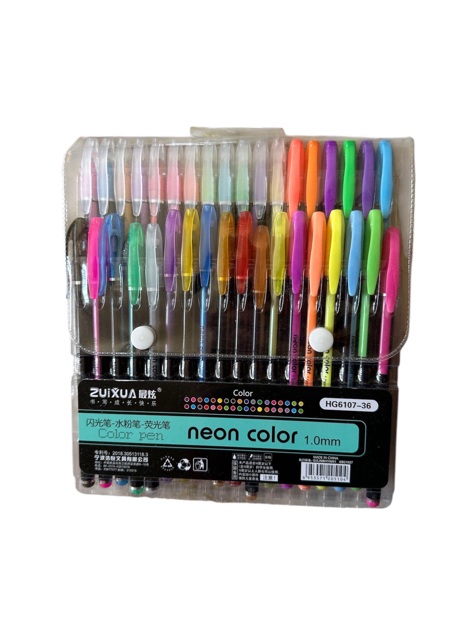 Ручка гелева ZUIXUA neon color 36 кольорів (26157989)