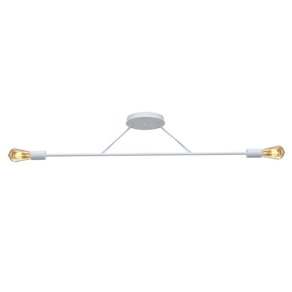 Люстра підвісна MSK ELECTRIC Asket на дві лампи Е27 NL 10320-2 WH Білий (619549)