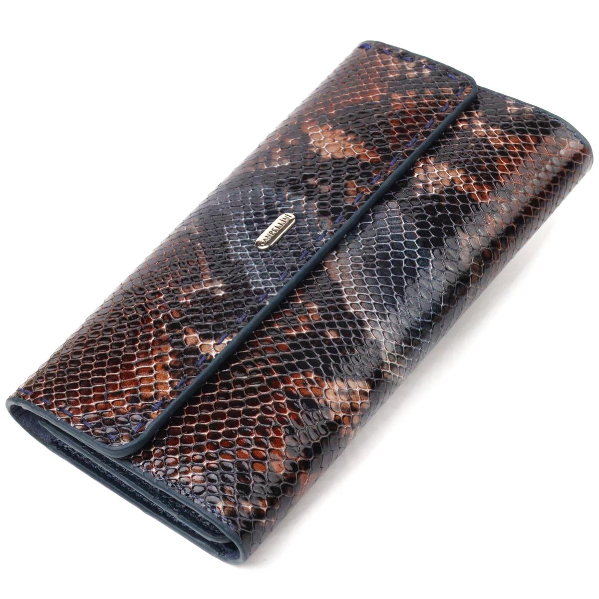 Кошелек женский из натуральной кожи Canpellini Wallet 21663 под змею Разноцветный (55442)