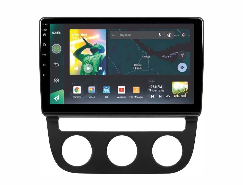 Магнитола штатная Sigma X10464 10 4/64 GB Volkswagen Jetta 5/Golf 5 2005-2010 B 10" (AR-72406)