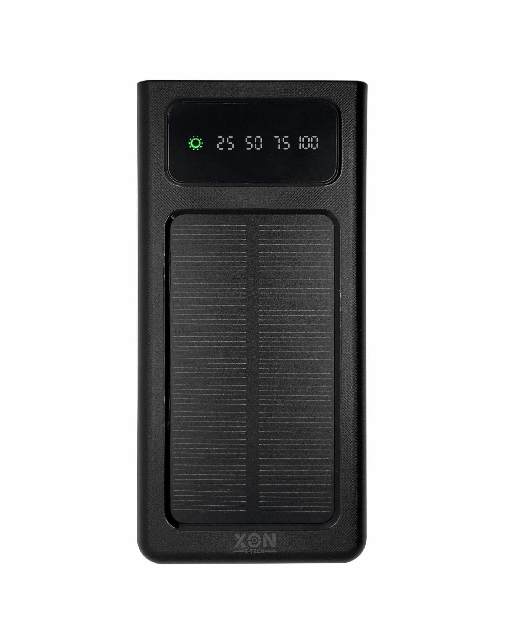 Повербанк XON PowerBank SolarLink з функцією зарядки від сонячної енергії 10000 mAh Чорний (SC1S 3227) - фото 1