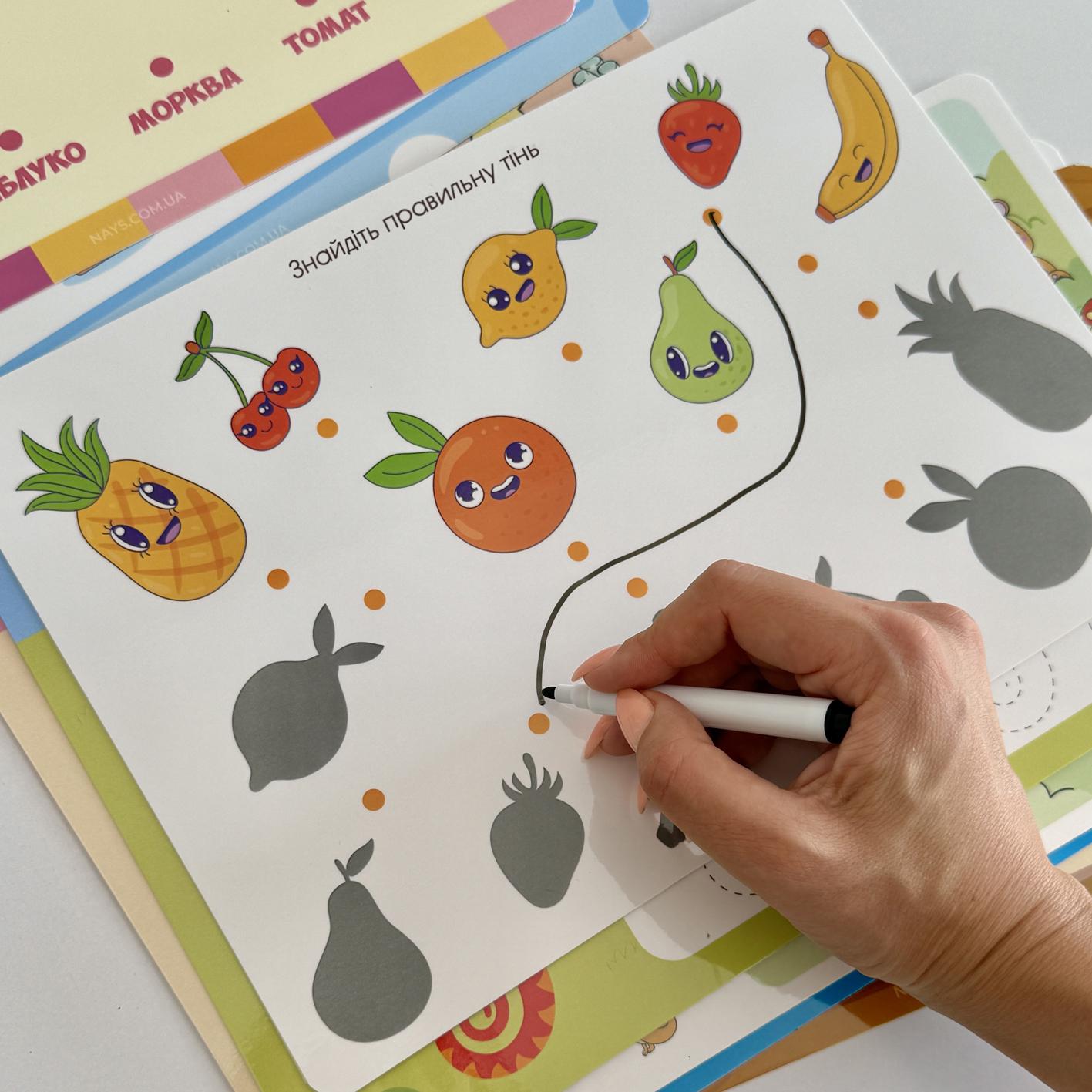 Многоразовые карты А4 "Пиши-Стирай" для детей с заданиями/два маркера - фото 3 Многоразовые карты А4 "Пиши-Стирай" для детей с заданиями/два маркера - фото 3