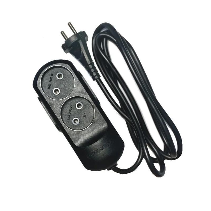 Удлинитель Neomax 2 м 2 гнезда без заземления Черный (NX510202) - фото 1 Удлинитель Neomax 2 м 2 гнезда без заземления Черный (NX510202) - фото 1