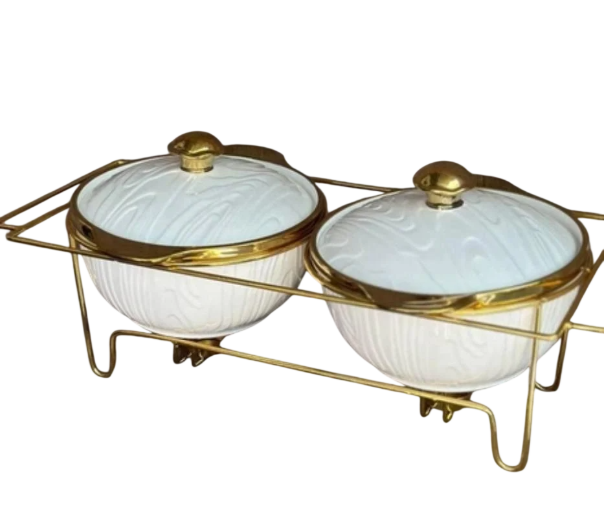 Набор мармитов YIWU HP1039 фарфор по 1 л 2 шт. Белый (HP1039)