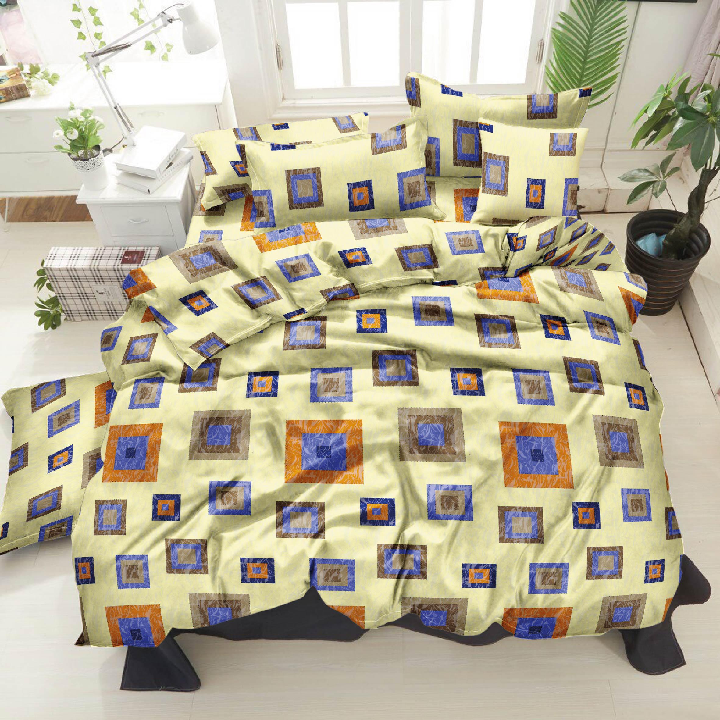 Комплект постельного белья Zastelli 30-0193 Light Blue бязь Gold евро 200х220 см Молочный