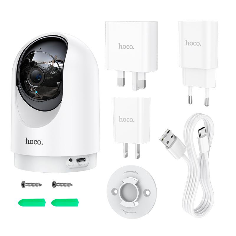 Камера видеонаблюдения Hoco D1 indoor PTZ HD 3MP FHD White (591040) - фото 5