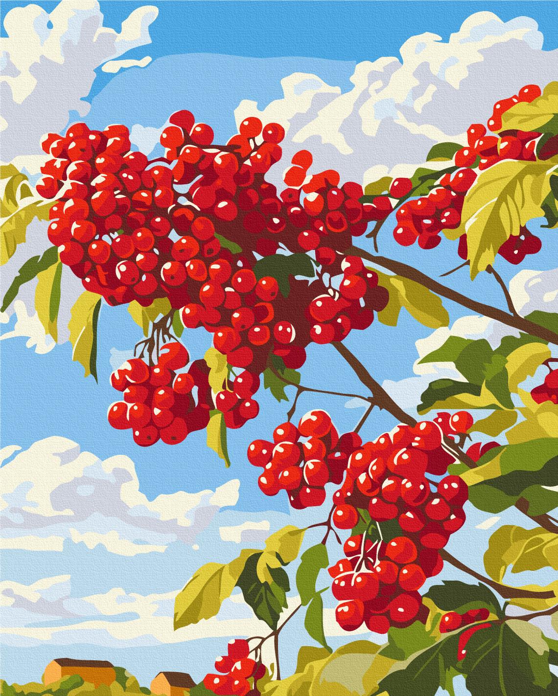 Картина по номерам Brushme Калина за окном 40x50 см (BS54377)