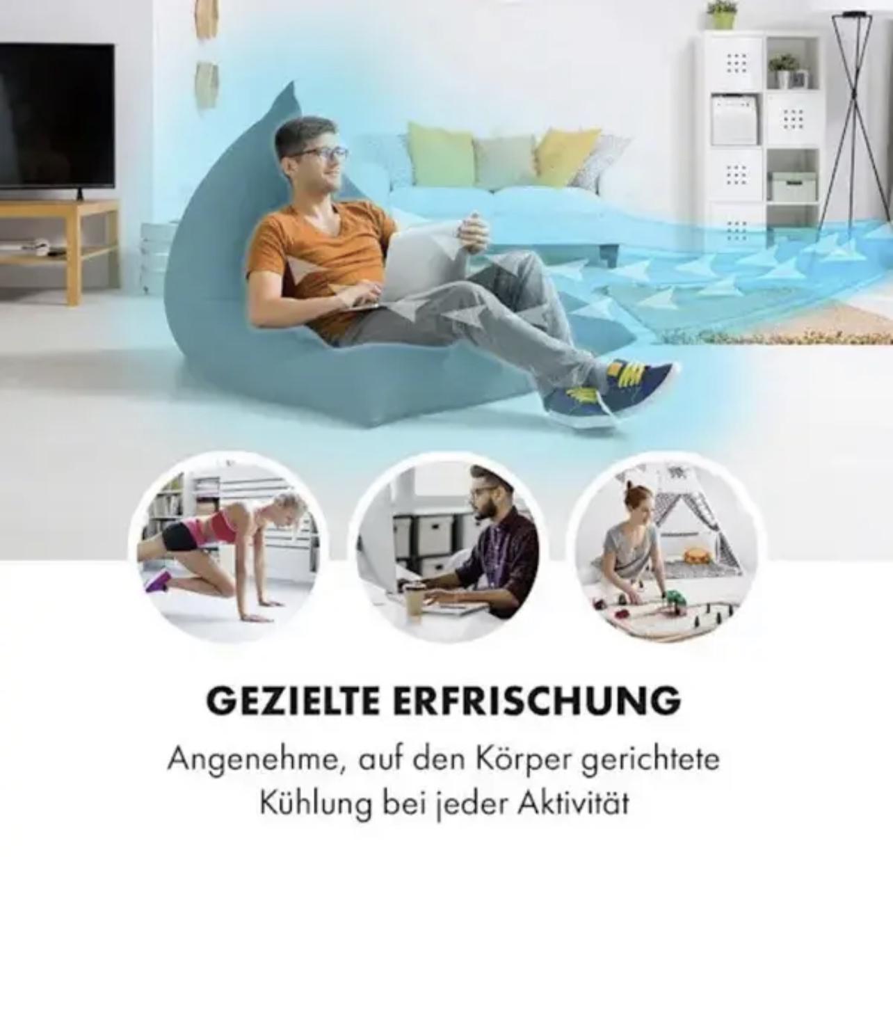 Вентилятор-охолоджувач KLARSTEIN Skyscraper Horizon з природним режимом 60 W 486 m3/h 3,5 л (10032337) - фото 3