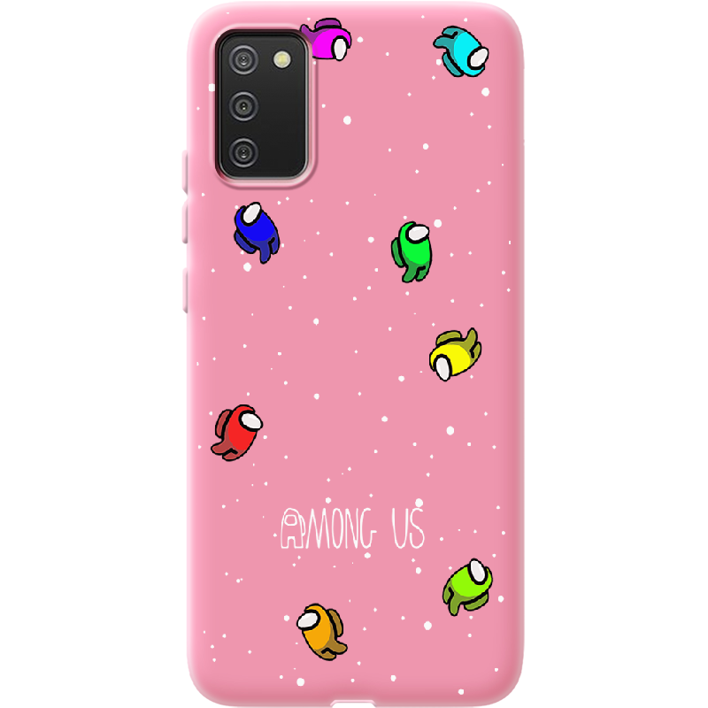 Чехол BoxFace Samsung A025 Galaxy A02S Among Us Invisible Розовый силикон (41511-bk76-41676)
