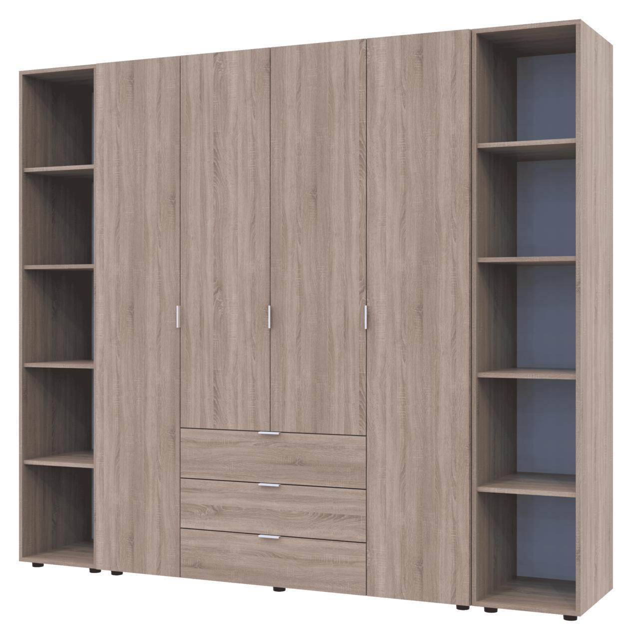 Комплект шкафов для одежды Doros Гелар 3 шт. 231,4х49,5х203,4 см Дуб Сонома (DRS-011156)