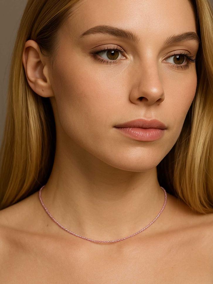 Чокер LeBijou із рожевого циркону (5072)