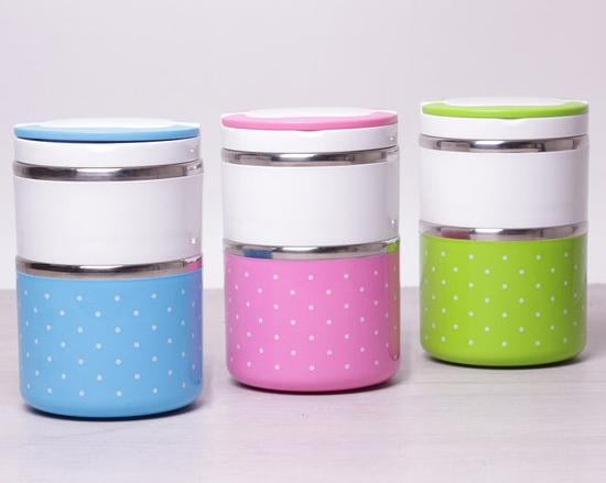 Ланч-бокс Kamille Priori 2 емкости 1080 мл 11,5х17,5см